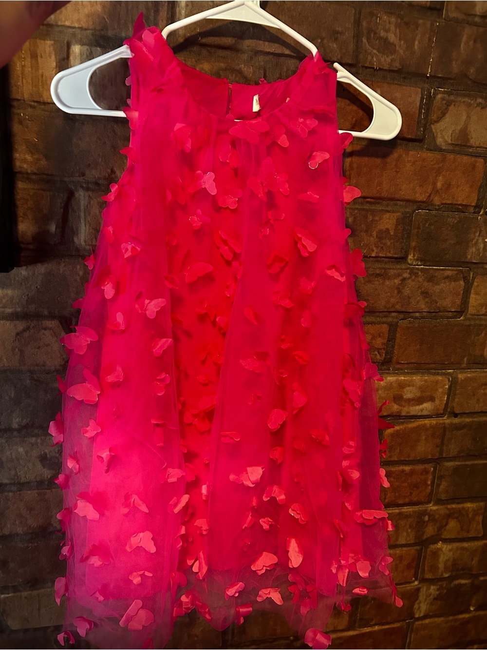 Girls' Pink Butterfly Dress